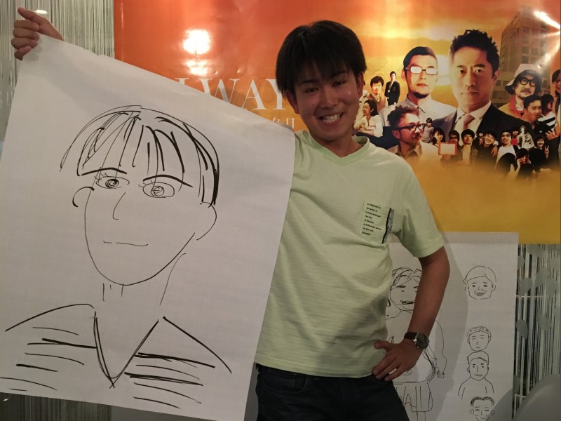 ▲最も似ていると言われた、2年目の島野さんの似顔絵。本当にそっくり。