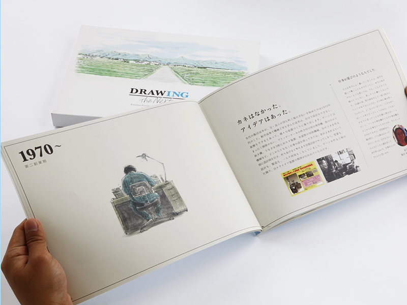 ▲ はじめは小さな町工場。液晶ビジネス黎明期の、苦労話が満載です。